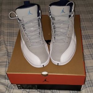 Air Jordan 12 Grey University Blue